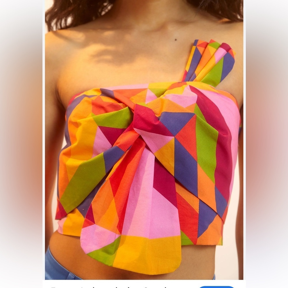 Farm Rio Colorful Crop Top NWT